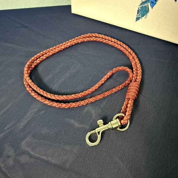 Bottega Veneta Accessories - Bottega Veneta Intrecciato Leather Lanyard Key Strap 19” Distressed